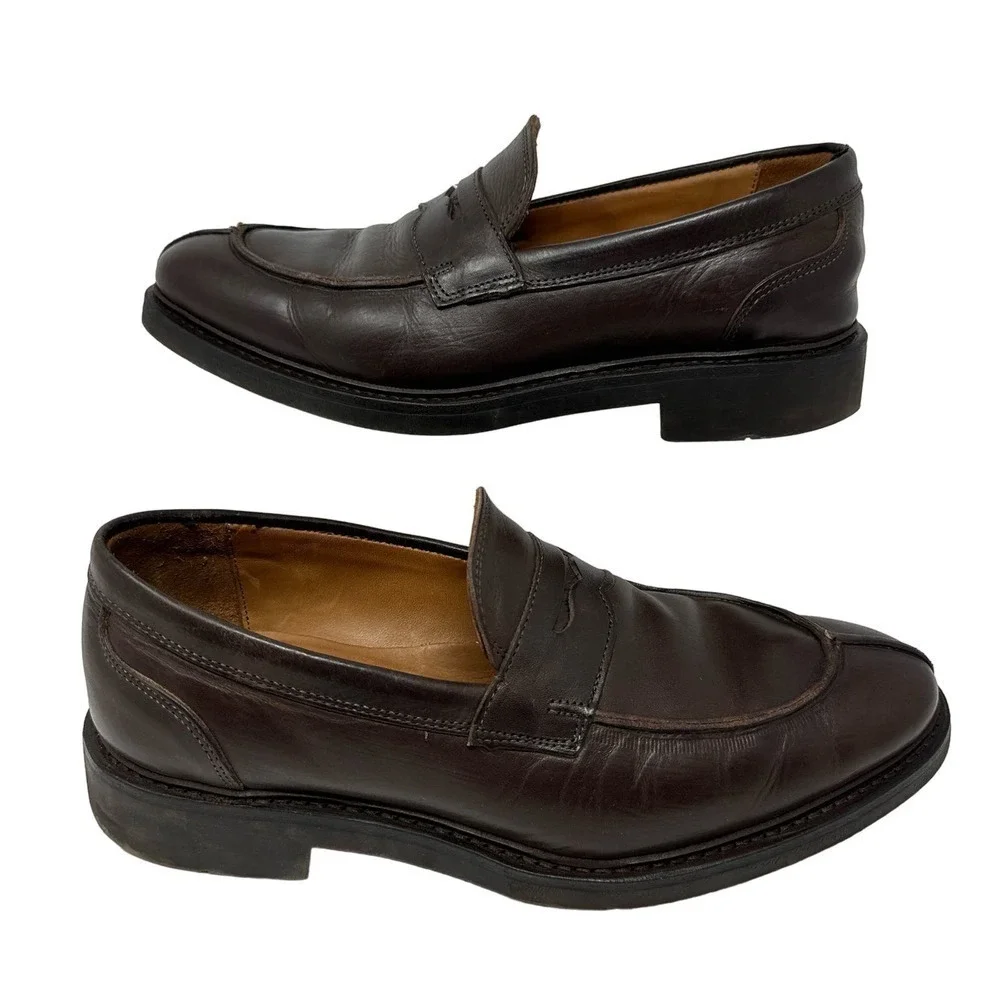 Allen Edmonds Denali Penny Loafers Mens 8.5D Brown Dress Shoes